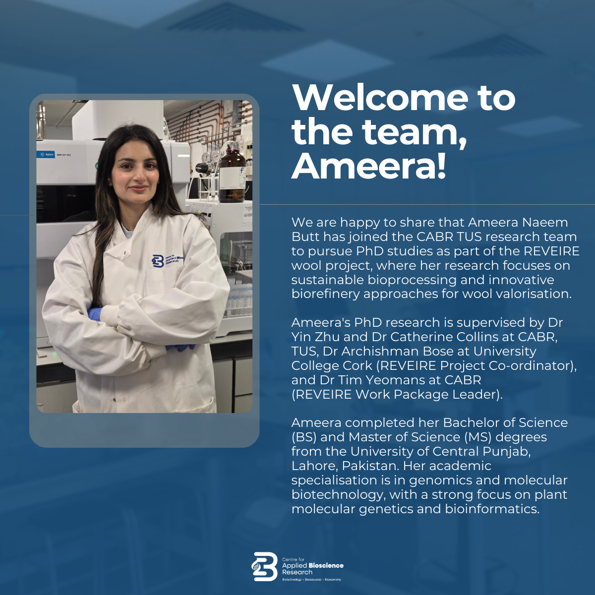 Ameera Naeem Butt - CABR New Staff
