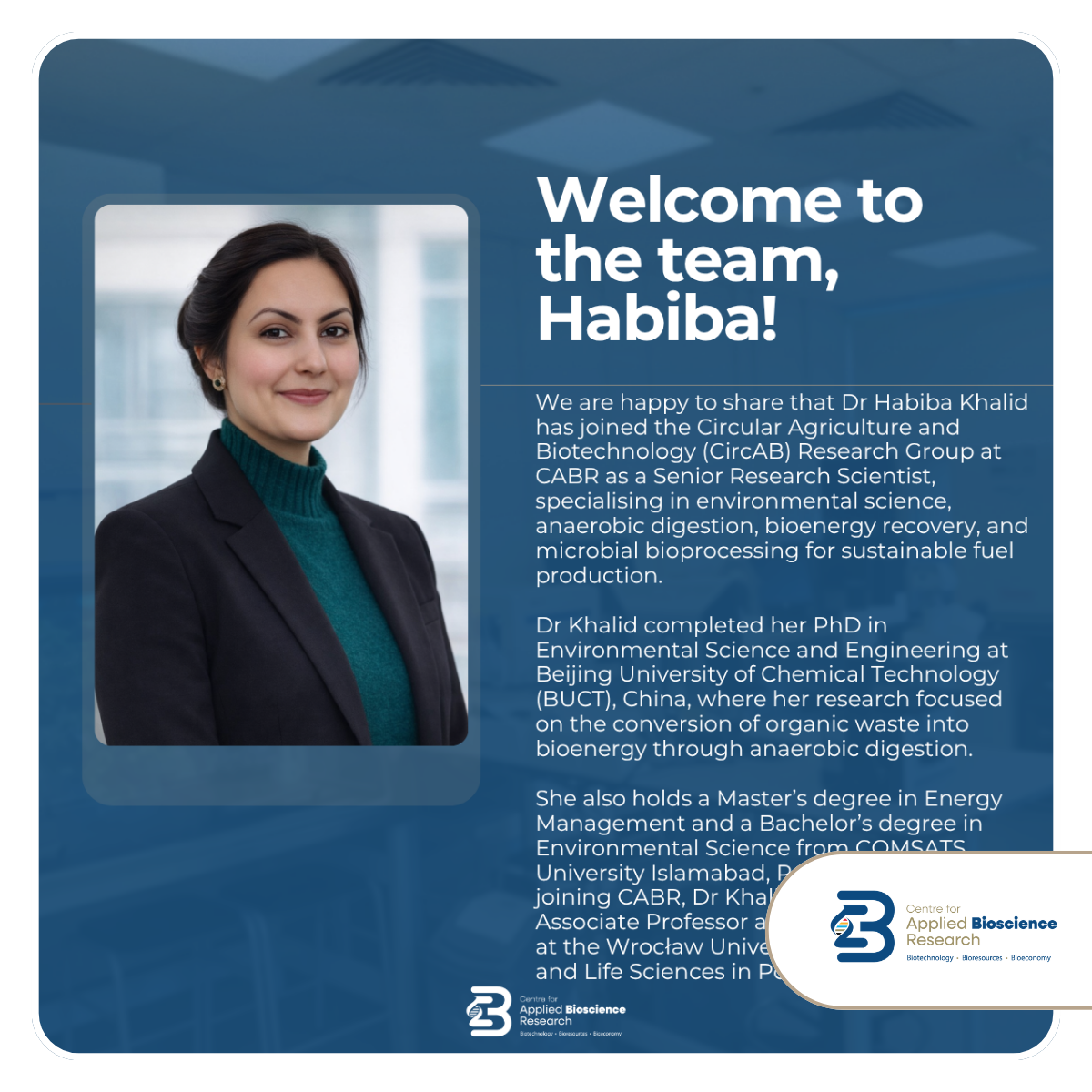 Welcome to the team, Habiba! (Thumbnail)