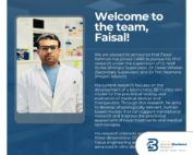 Welcome to the team, Faisal!