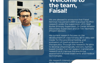 Welcome to the team, Faisal!